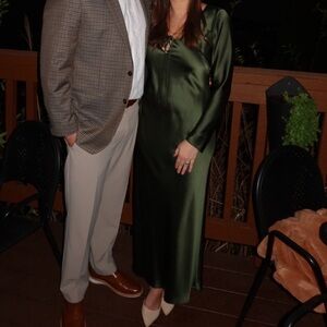 Gianni Bini Dark Green Long Sleeve Dress